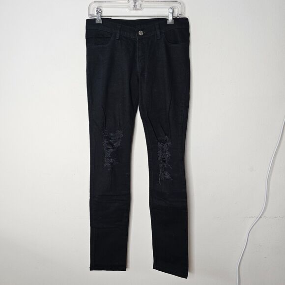 Ksubi Black Chitch Boneyard denim jean Distressed Slim Fit Stitch Design 29 - Picture 2 of 8